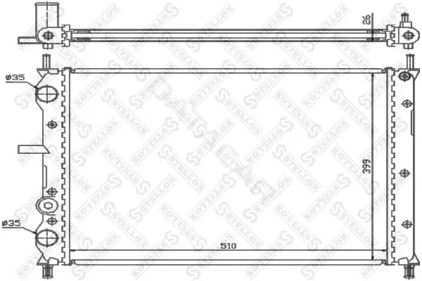 Радиатор охлаждения STELLOX 10-25738-SX