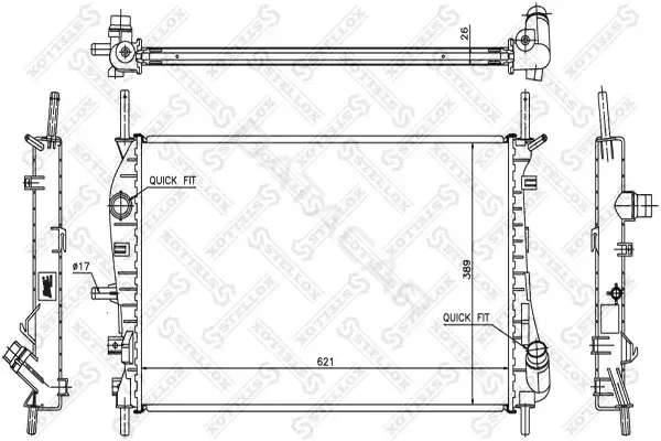 Радиатор охлаждения STELLOX 10-25779-SX