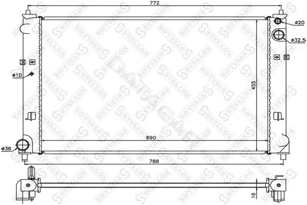 Радиатор охлаждения STELLOX 10-25855-SX