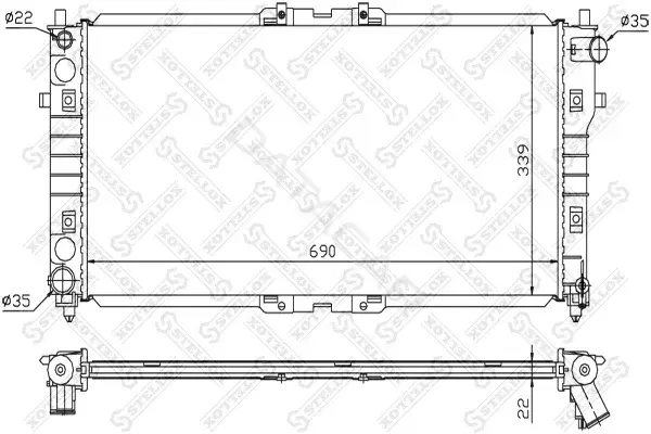 Радиатор охлаждения STELLOX 10-25859-SX