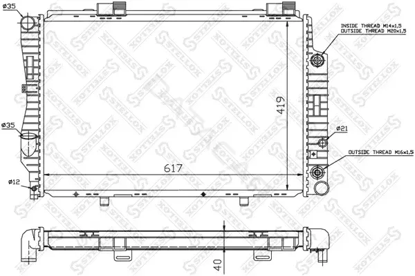 Радиатор охлаждения STELLOX 10-25915-SX