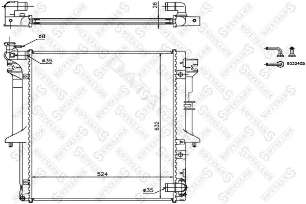 Радиатор охлаждения STELLOX 10-25972-SX