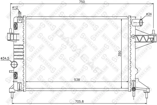 Радиатор охлаждения STELLOX 10-25999-SX