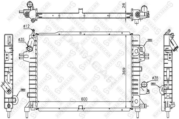 Радиатор охлаждения STELLOX 10-26056-SX