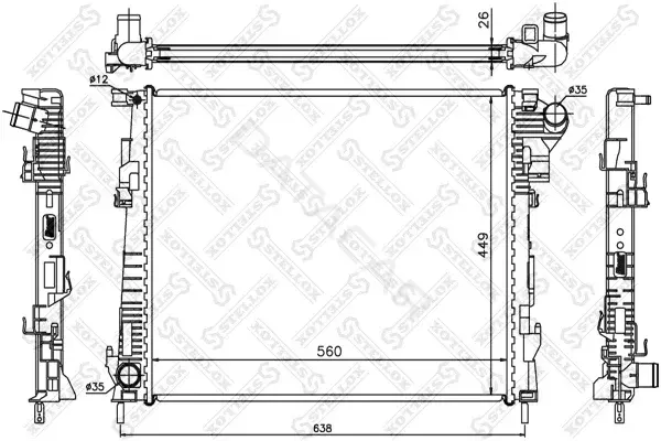 Радиатор охлаждения STELLOX 10-26061-SX