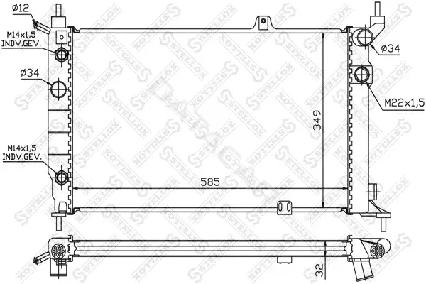 Радиатор охлаждения STELLOX 10-26067-SX