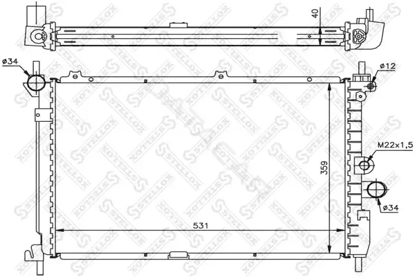 Радиатор охлаждения STELLOX 10-26069-SX