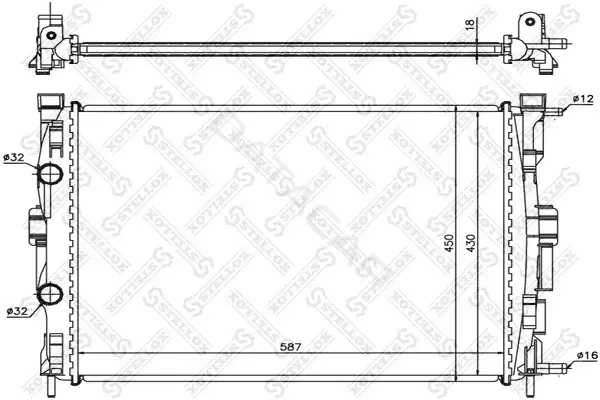 Радиатор охлаждения STELLOX 10-26173-SX