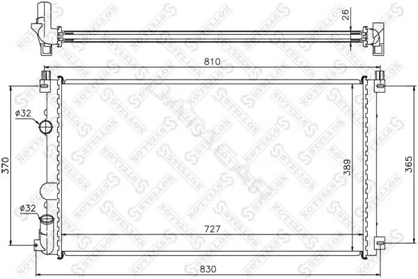 Радиатор охлаждения STELLOX 10-26182-SX