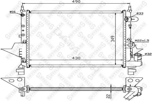 Радиатор охлаждения STELLOX 10-26211-SX