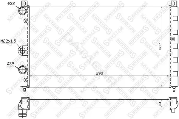 Радиатор охлаждения STELLOX 10-26236-SX