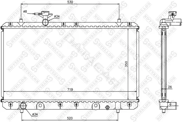 Радиатор охлаждения STELLOX 10-26253-SX