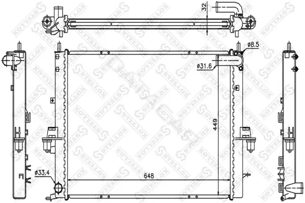 Радиатор охлаждения STELLOX 10-26282-SX