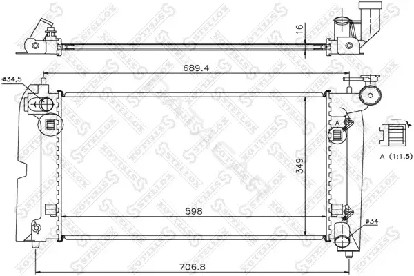 Радиатор охлаждения STELLOX 10-26309-SX