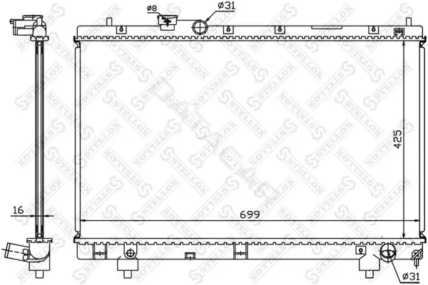 Радиатор охлаждения STELLOX 10-26384-SX