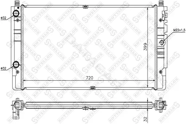 Радиатор охлаждения STELLOX 10-26422-SX