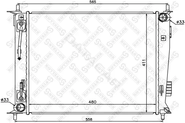 Радиатор охлаждения STELLOX 10-26513-SX