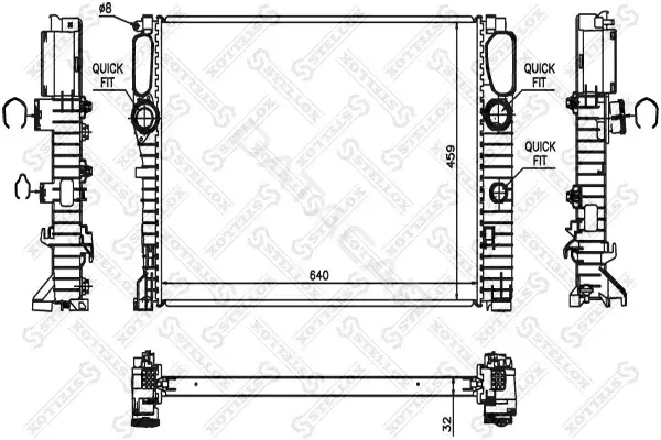 Радиатор охлаждения STELLOX 10-26550-SX