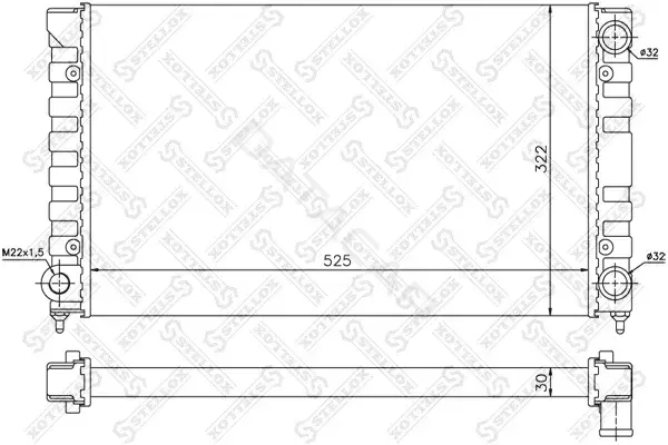 Радиатор охлаждения STELLOX 10-26574-SX