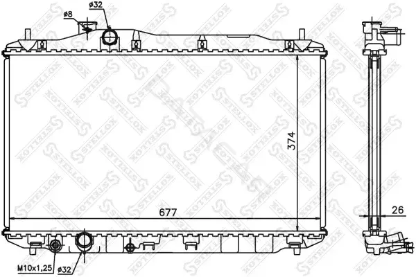 Радиатор охлаждения STELLOX 10-26675-SX