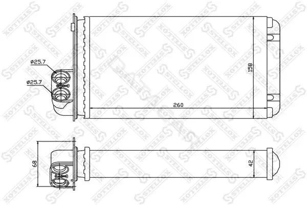 Радиатор печки STELLOX 10-35000-SX
