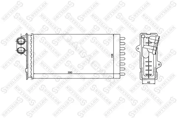 Радиатор печки STELLOX 10-35002-SX
