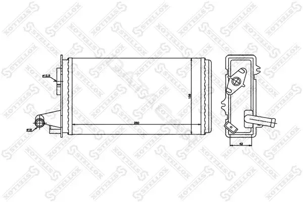 Радиатор печки STELLOX 10-35006-SX