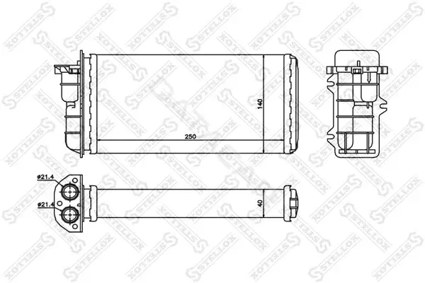 Радиатор печки STELLOX 10-35008-SX