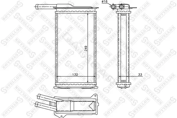 Радиатор печки STELLOX 10-35009-SX