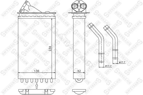 Радиатор печки STELLOX 10-35011-SX