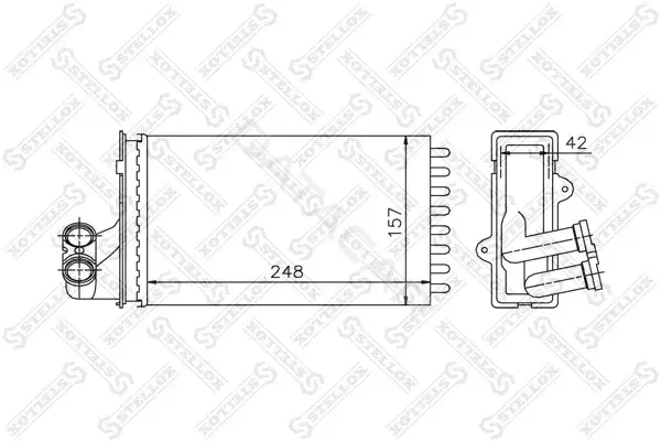 Радиатор печки STELLOX 10-35013-SX