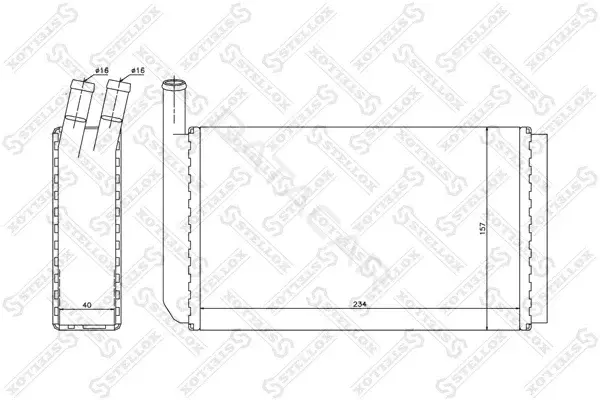 Радиатор печки STELLOX 10-35018-SX