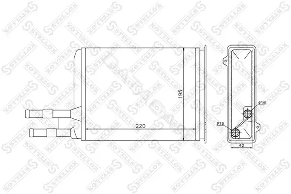 Радиатор печки STELLOX 10-35025-SX