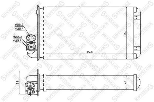 Радиатор печки STELLOX 10-35042-SX