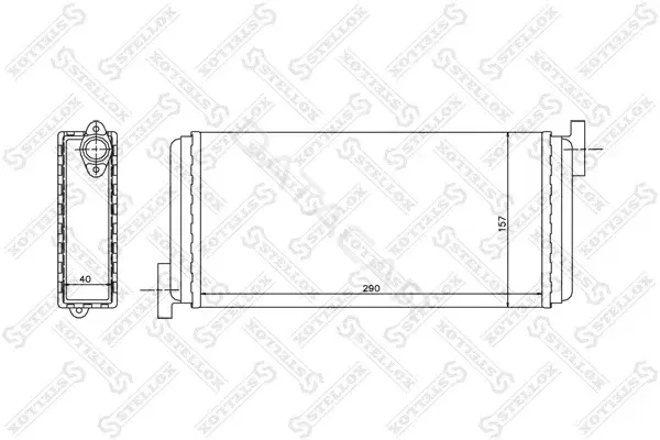 Радиатор печки STELLOX 10-35049-SX