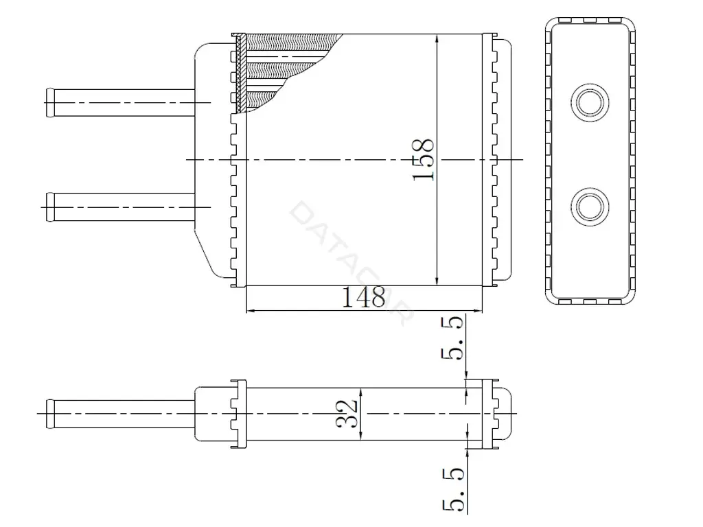 Радиатор печки STELLOX 10-35050-SX