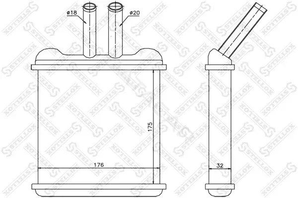 Радиатор печки STELLOX 10-35074-SX