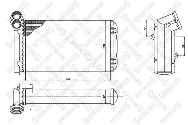 Радиатор печки STELLOX 10-35075-SX