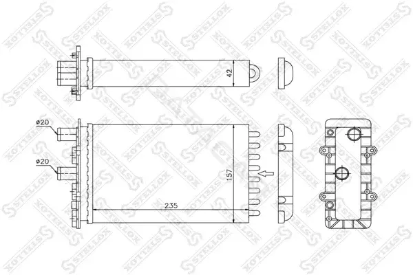 Радиатор печки STELLOX 10-35079-SX