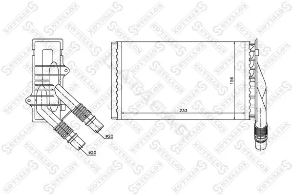 Радиатор печки STELLOX 10-35107-SX