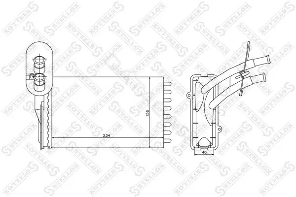 Радиатор печки STELLOX 10-35116-SX