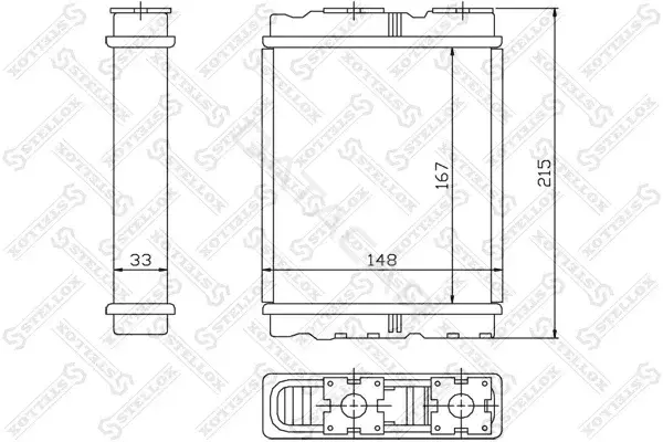 Радиатор печки STELLOX 10-35136-SX