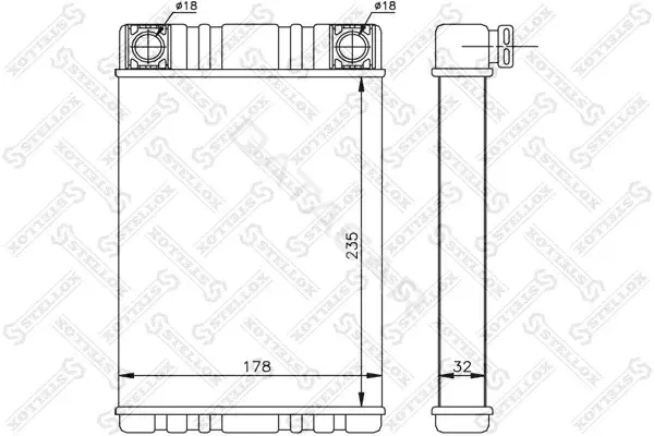 Радиатор печки STELLOX 10-35144-SX