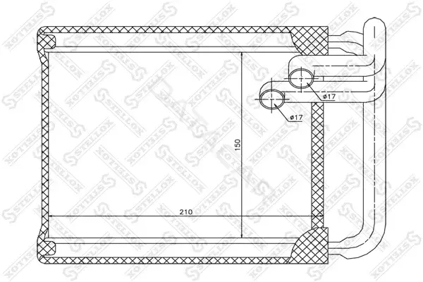 Радиатор печки STELLOX 10-35147-SX