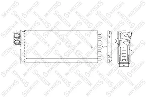 Радиатор печки STELLOX 10-35177-SX