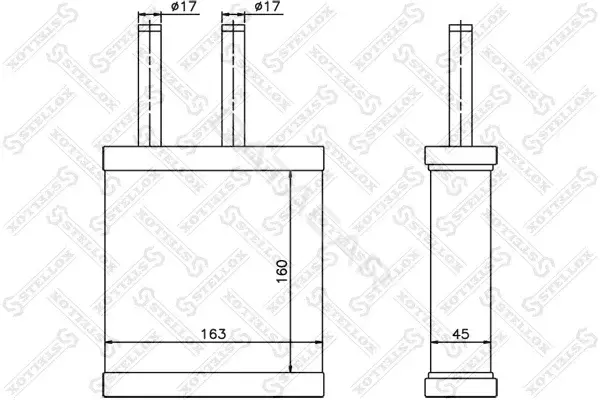 Радиатор печки STELLOX 10-35189-SX
