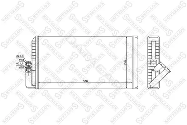 Радиатор печки STELLOX 10-35234-SX
