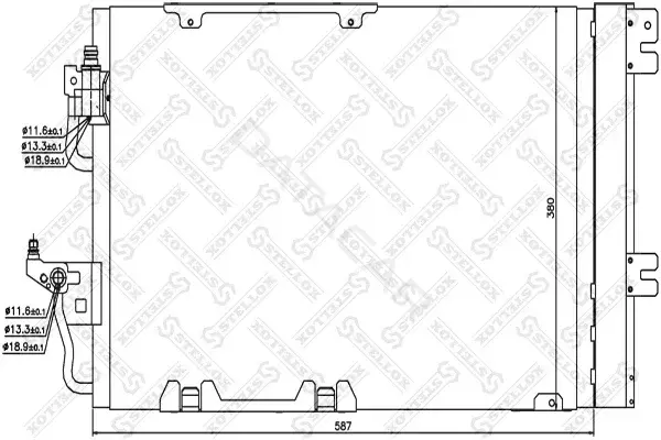 Радиатор кондиционера STELLOX 10-45019-SX