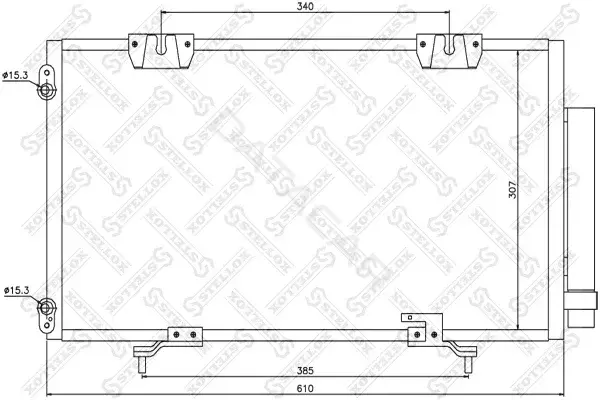 Радиатор кондиционера STELLOX 10-45029-SX