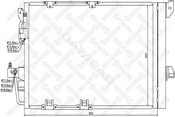 Радиатор кондиционера STELLOX 10-45035-SX